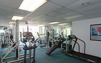 Private fitness center with state-of-the-art equipment